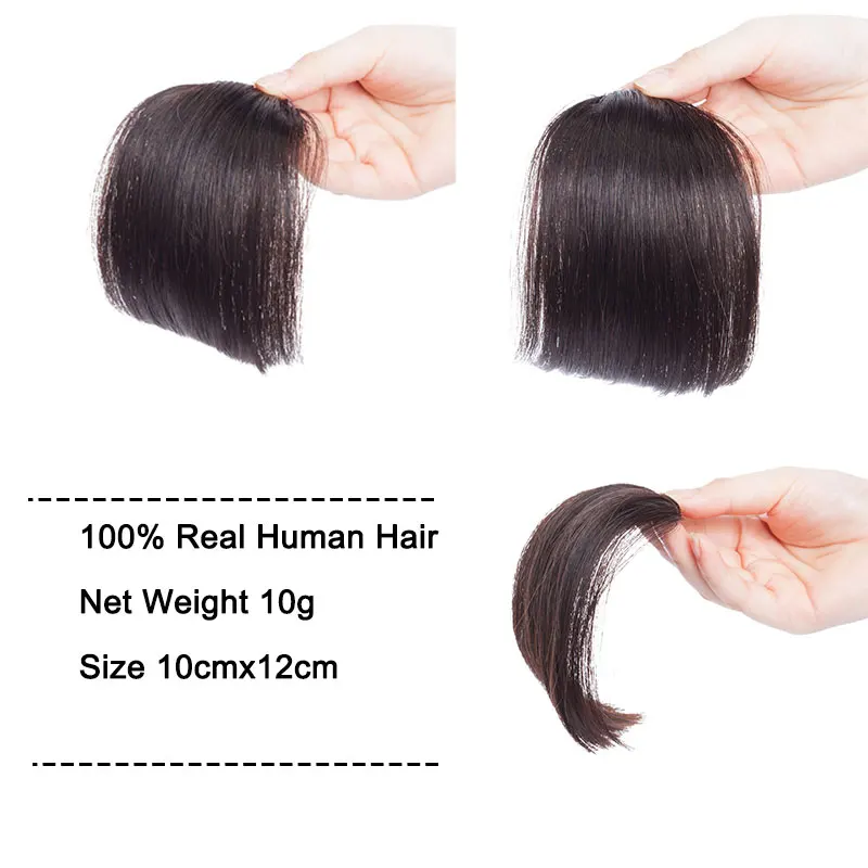 SEGO прямые чистые цвета тупые челки челка из человеческих волос на заколках