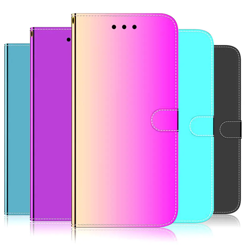 Smooth Surface Mirror Flip Leather Case For Xiaomi Redmi Note 9 Pro Max Wallet Phone 9s Cover | Мобильные телефоны и