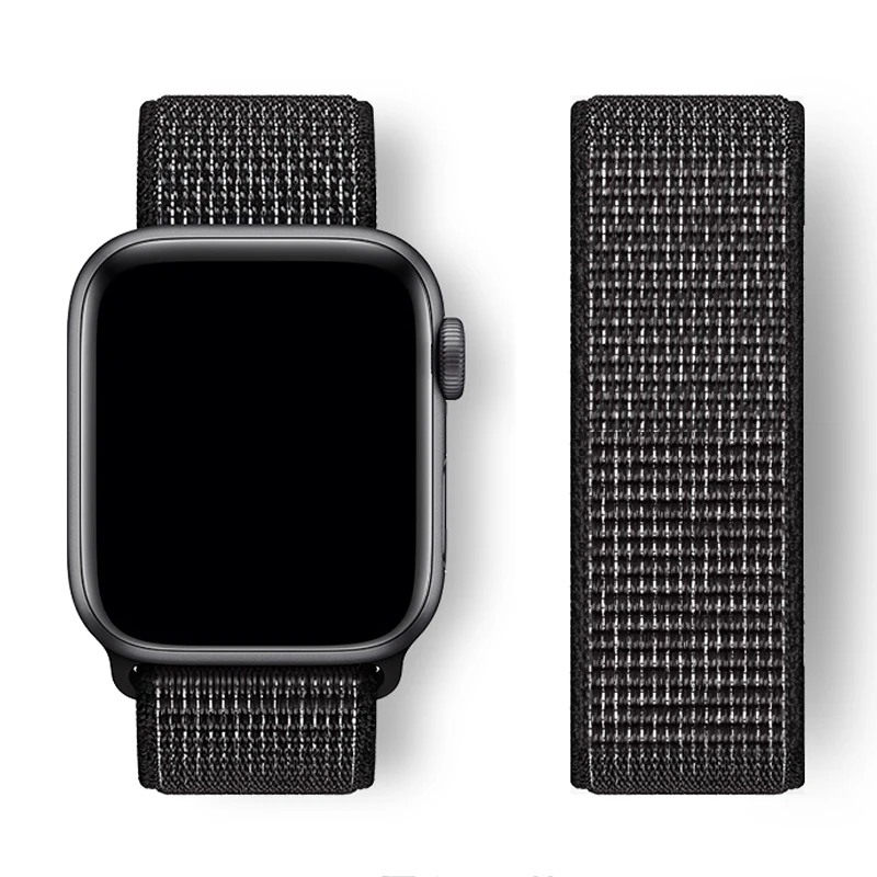 Nylon Sport Loop Strap For Apple Watch Series 6 SE 44mm 40mm 42mm 38mm watchband Wrist Belt Bracelet correa iwatch 5 4 3 Band