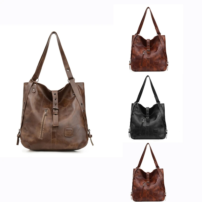 

Многофункциональная дамская сумочка на одно плечо в стиле ретро из искусственной кожи, удобный мешок, мессенджер для женщин