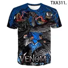 Футболка с 3D принтом Веном для мужчин и женщин, модный Повседневный хлопковый топ с коротким рукавом, крутая уличная одежда для мальчиков и девочек, лето
