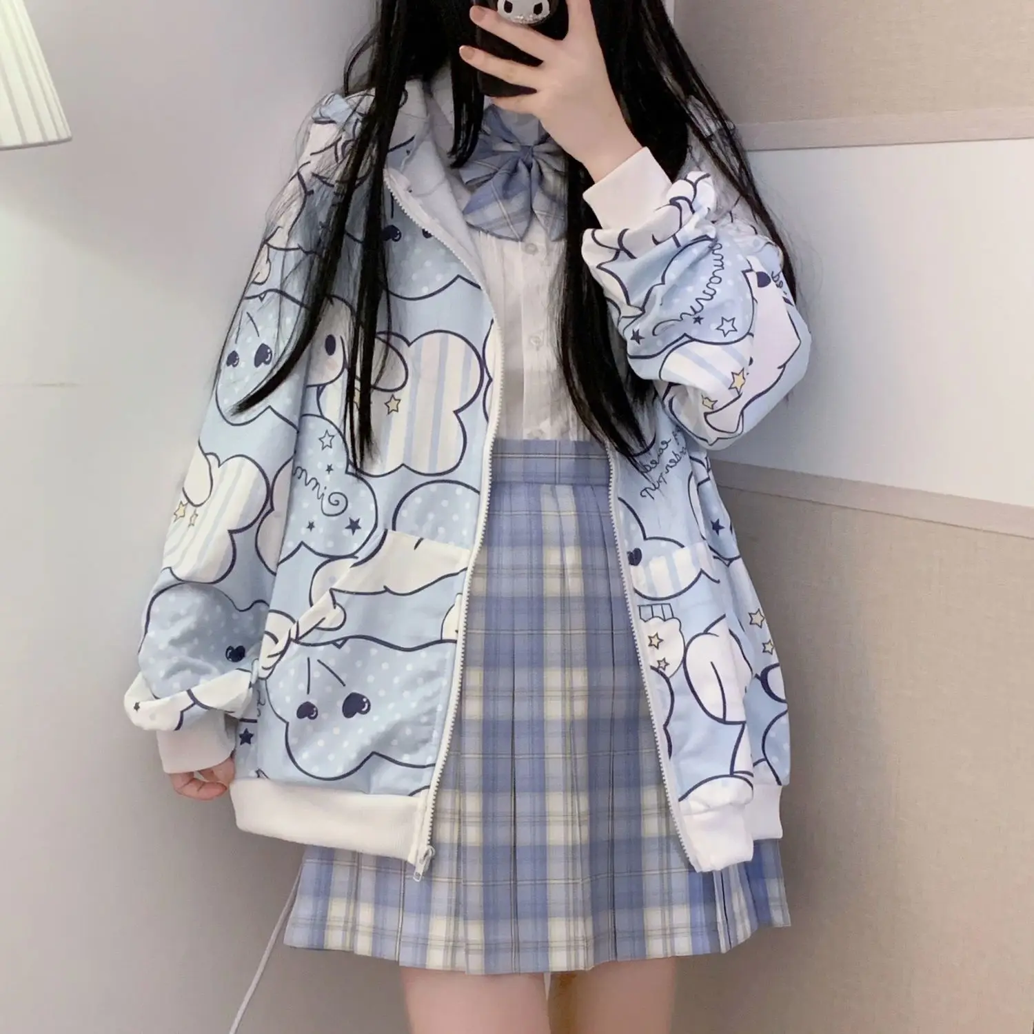 

Cute Cartoon Sweatshirt Female Harajuku Funny Amine Hoodie Women Anime Teens Pullover High Street Tops Vintage Autumn Hoodie