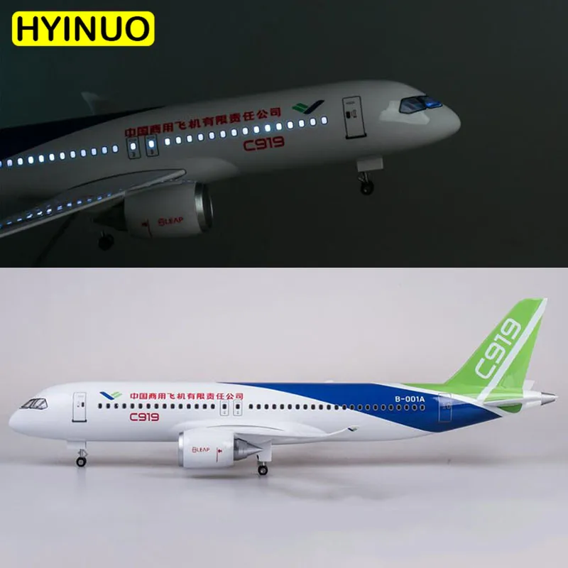 Модель самолета китайского коммерческого C919 в масштабе 1:82 47 см модель с