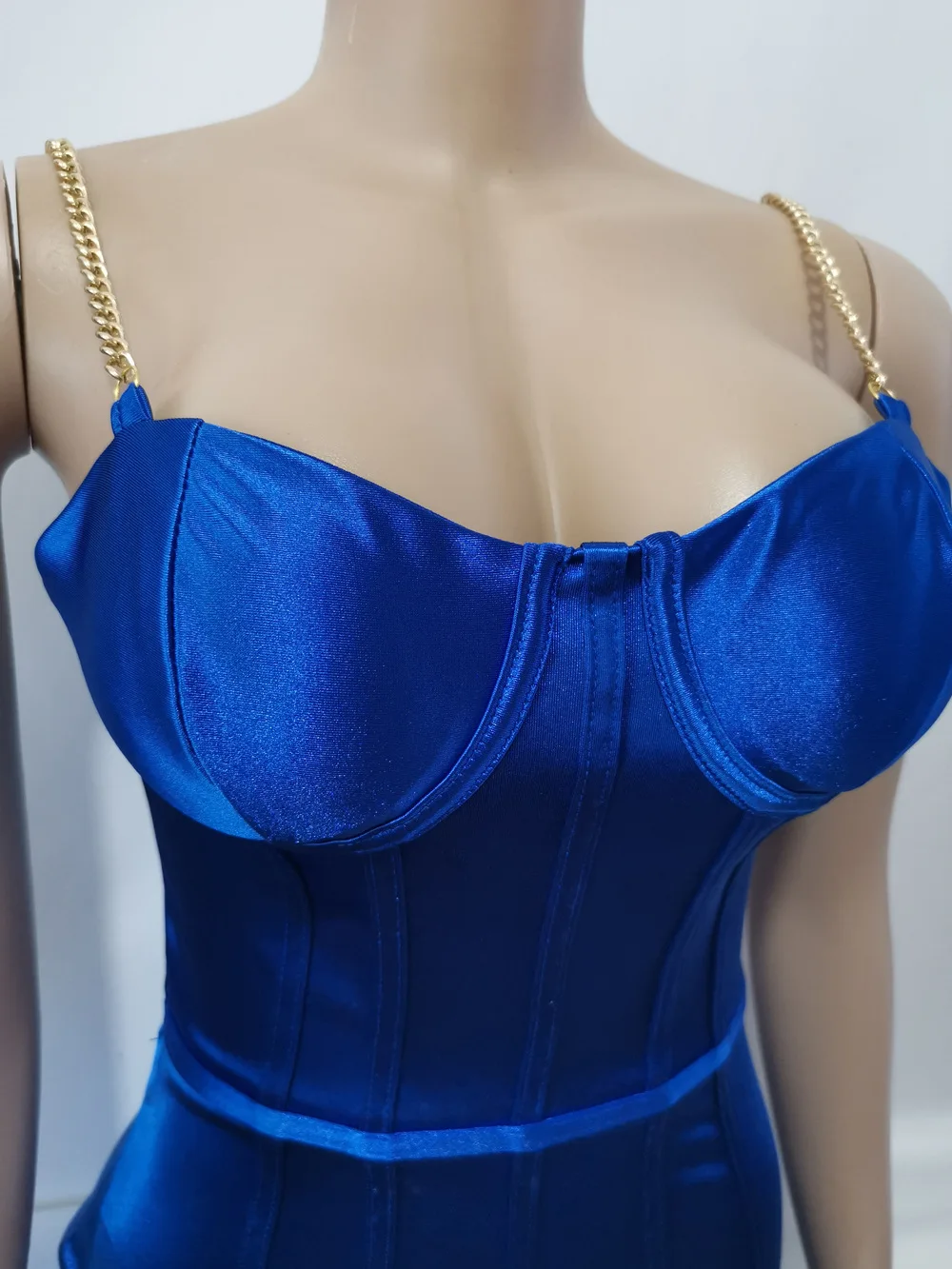 

WDBOO Sleeveless Chain Strap Satin Dress Party Bodycon Silky Mini Dress Red Women Hollow Out Backless Slim-Fit Summer Club Dress