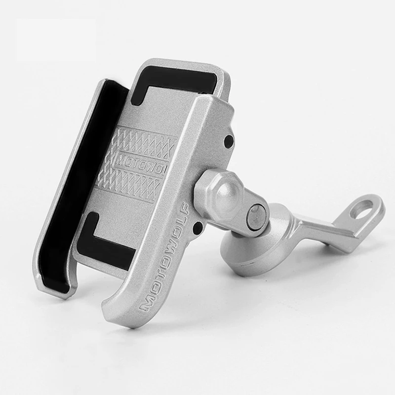 aluminum alloy universal rearview mirror motorcycle phone holder for iphonex 8 7 gps support telephone moto holder mount bracket free global shipping