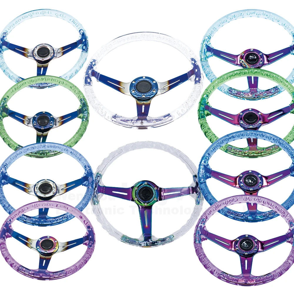 Спортивное Рулевое колесо 14 дюймов 335 мм прозрачное гоночное рулевое акриловое