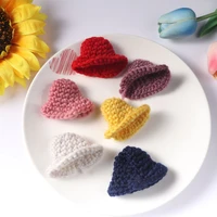6pcslot 7cm mini knitting cap diy clothing handmade material hat bag mobile phone shell art craft products hair accessories