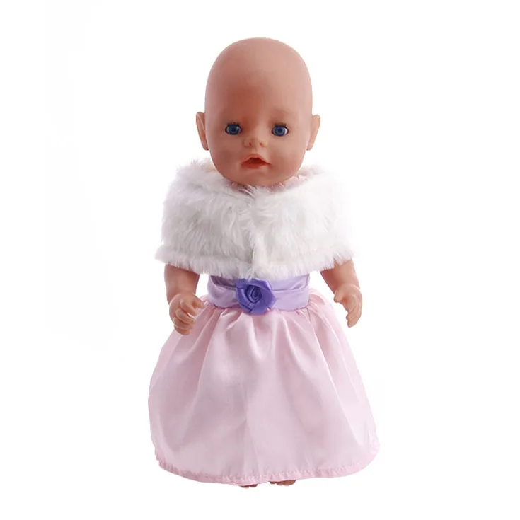 Зимняя мягкая куртка костюм меховая шаль для 18-дюймовой американской куклы 43 см