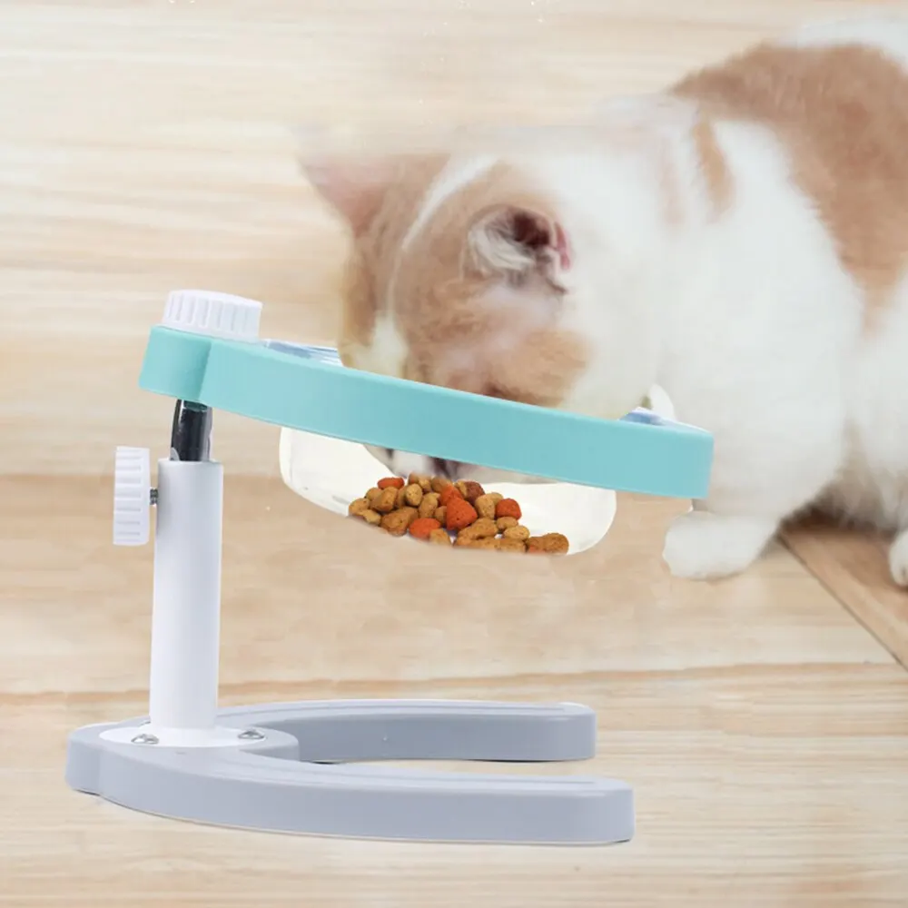 Нескользящая Регулируемая чаша для поднятия кошки котенка подставка еды и воды