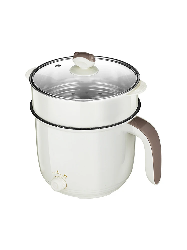 

220V Multifunctional Electric Cooker Heating Pan Electric Cooking Pot Machine Hotpot Noodles Rice Eggs Soup double Steamer