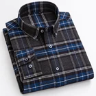 Мужская Фланелевая рубашка, Классическая, с длинными рукавами, нашивка для рубашки, нагрудный карман, мягкая, матовая, хлопковая, плотная, Повседневная