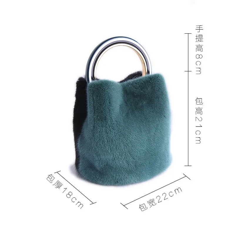 Новинка 2020 сумки из меха норки женская зимняя модная сумка на запястье