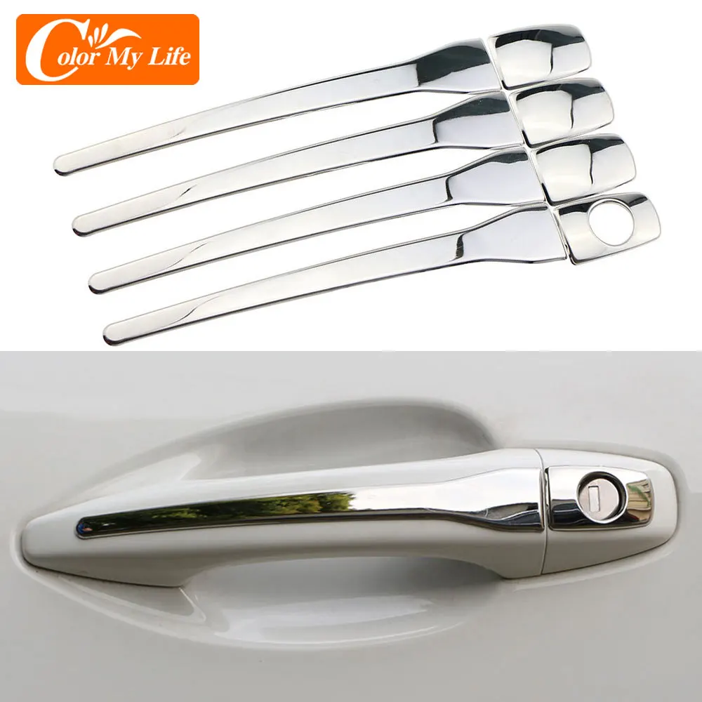 

Color My Life 8Pcs/Set Car Door Handle Protection Cover Trim for Peugeot 2008 2014 - 2018 Door Handles Sticker Accessories