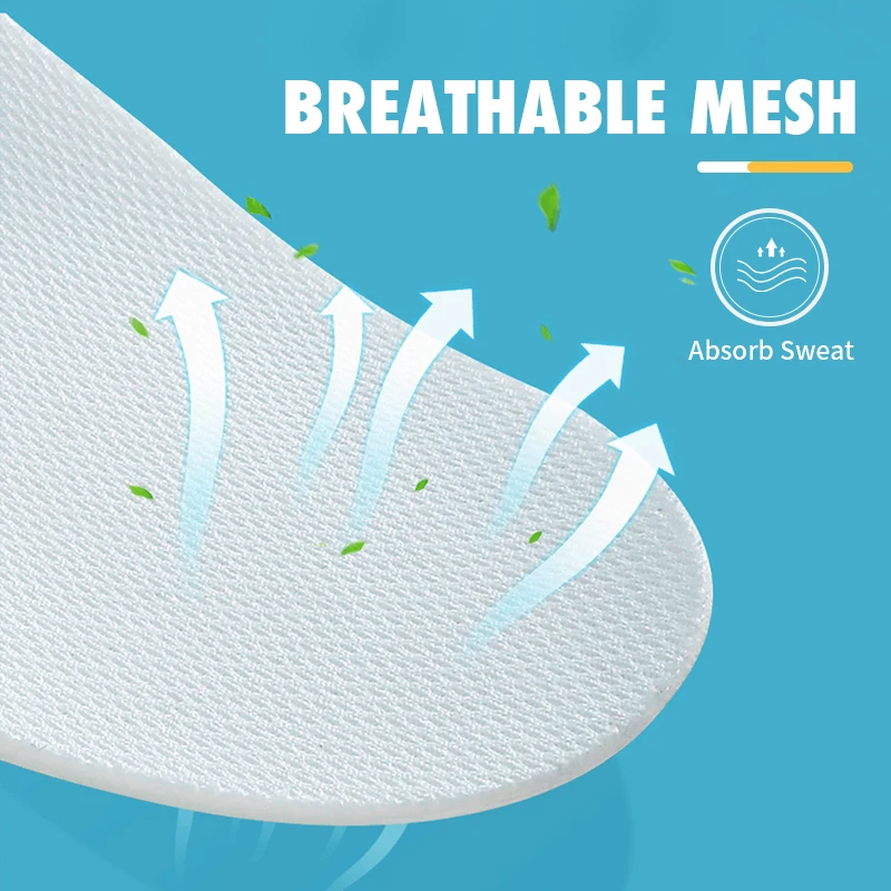 3ANGNI Sport PU Insoles Heel Cushion For Running Women Men 1CM Height Insole Shock Absorption PU Pad