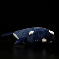 42cm long north pacific right whale stuffed animals toys soft realistic sea life black right whales plush toy gifts