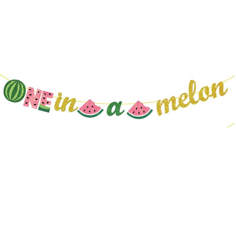 Leeiu фрукты тема Арбуз вечерние украшения баннеры для дня рождения с принтом