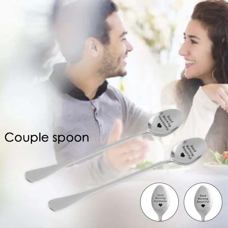 Чайная ложка из нержавеющей стали День Святого Валентина ложки для кофе хорошее