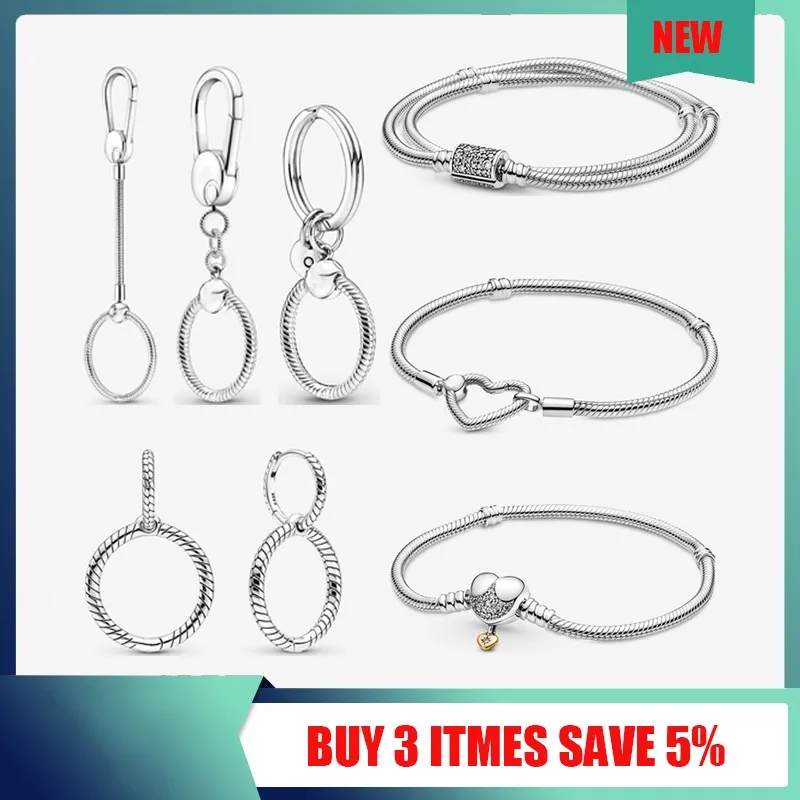 

2021 Autumn New Moment Charm Heart Snake Bracelet Earrings Small Handbag Keychain Charm The Best Choice For Gift Giving