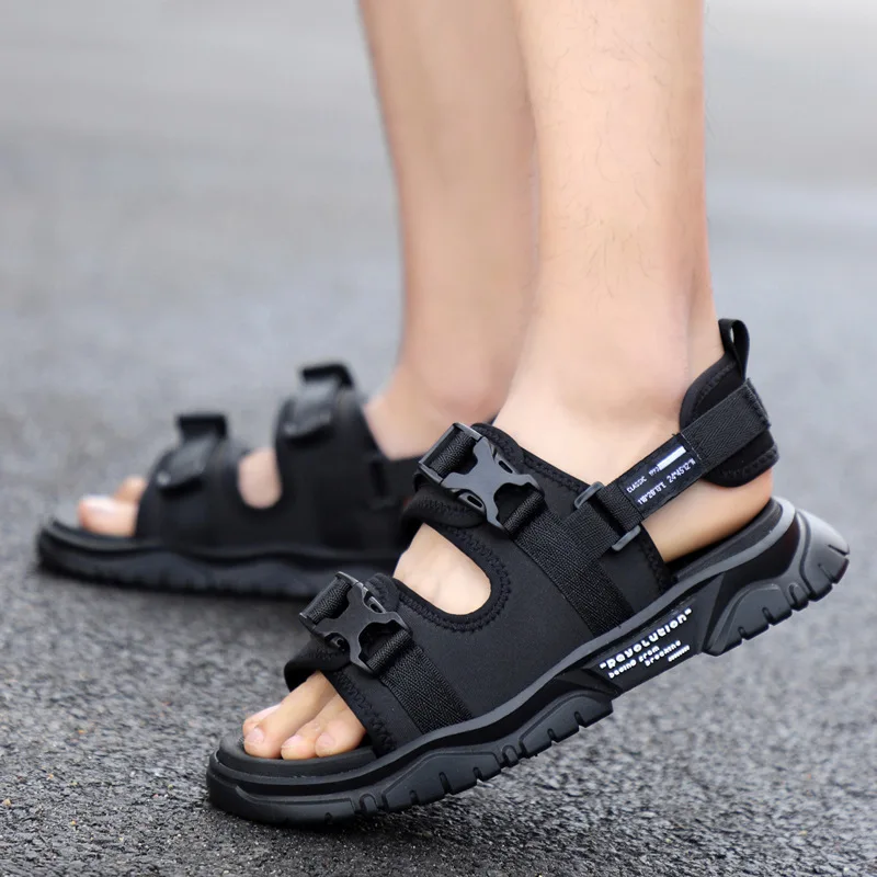 

Men Sandals Soft Comfortable Non-Slip Men Shoes High Quality Woven Beach Sandals Mens Gladiator Sandals Summer Casual Flat Shoes