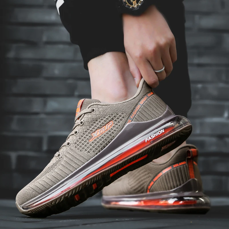 

Fashion Shoes Men Casual Shoes for Men Sport Shoes Shock Absorbing Casual Shoes Air Cushion Sneakers Flying Woven Shoes Trainers