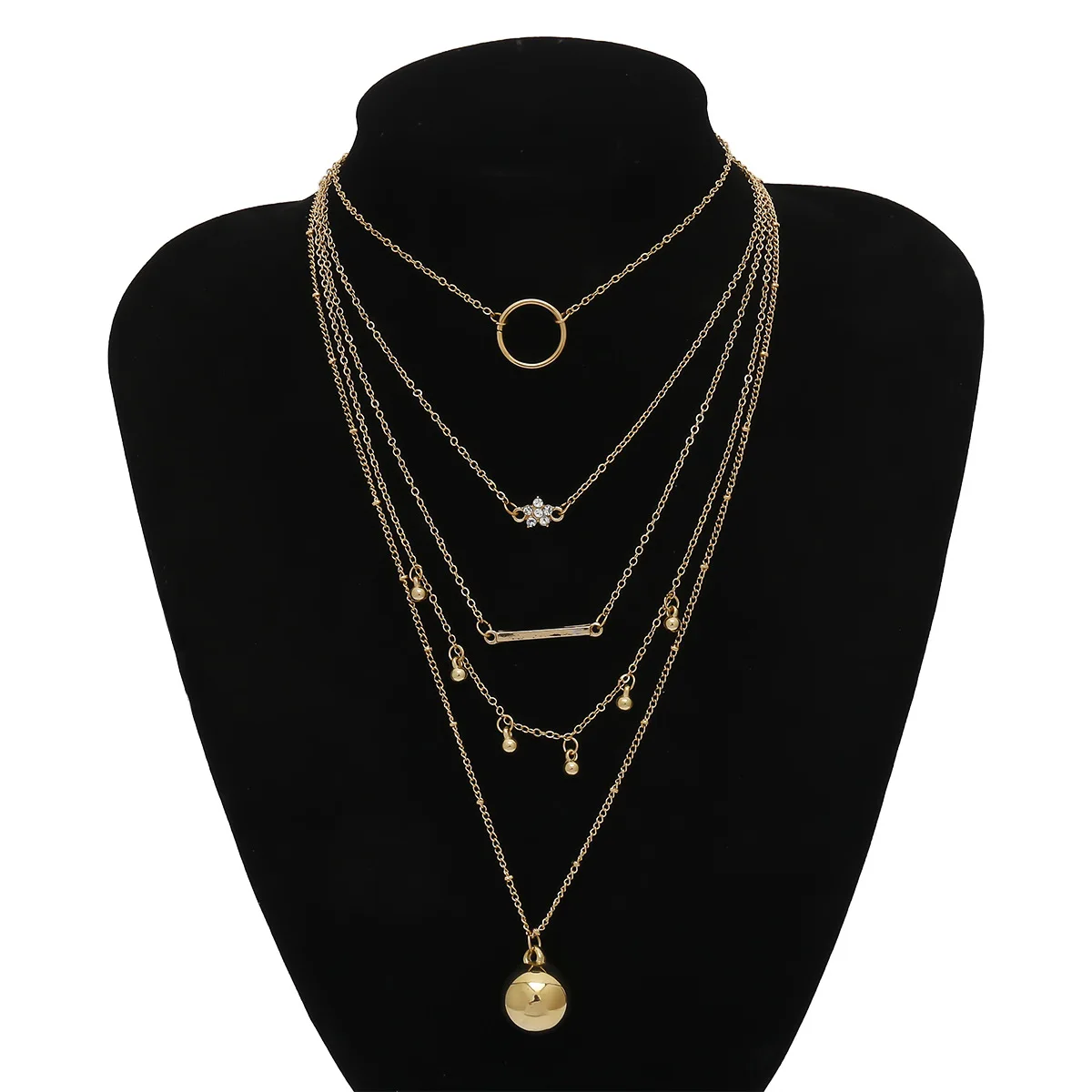 Женское многослойное ожерелье Meetvii массивное в стиле панк с металлическим