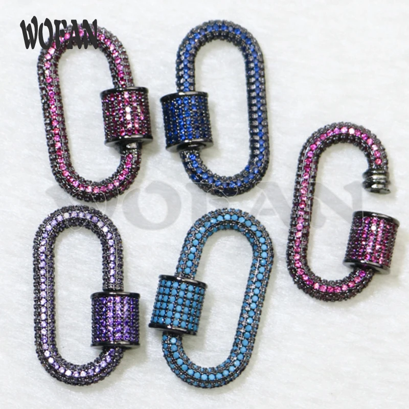 5 pieces 0 shape Lock clasp pendant bolt carabiner accessories jewelry finding fashion jewelry accessories  for women 5865