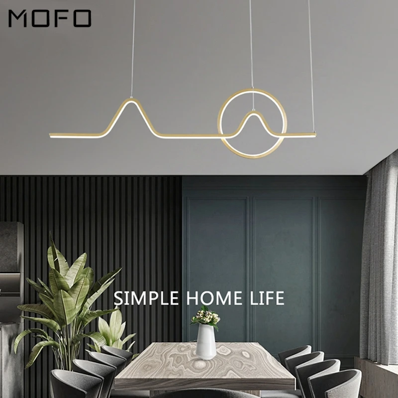 Современный минималистичный светодиодный подвесной светильник освещение в