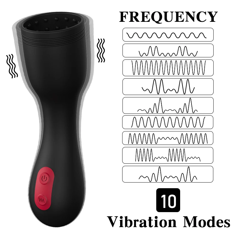 GUIMI Handheld Glans Vibrator Penis Stimulator Exerciser Male Masturbator Ejaculation Delay Last Trainer Adult Sex Toys for Men |