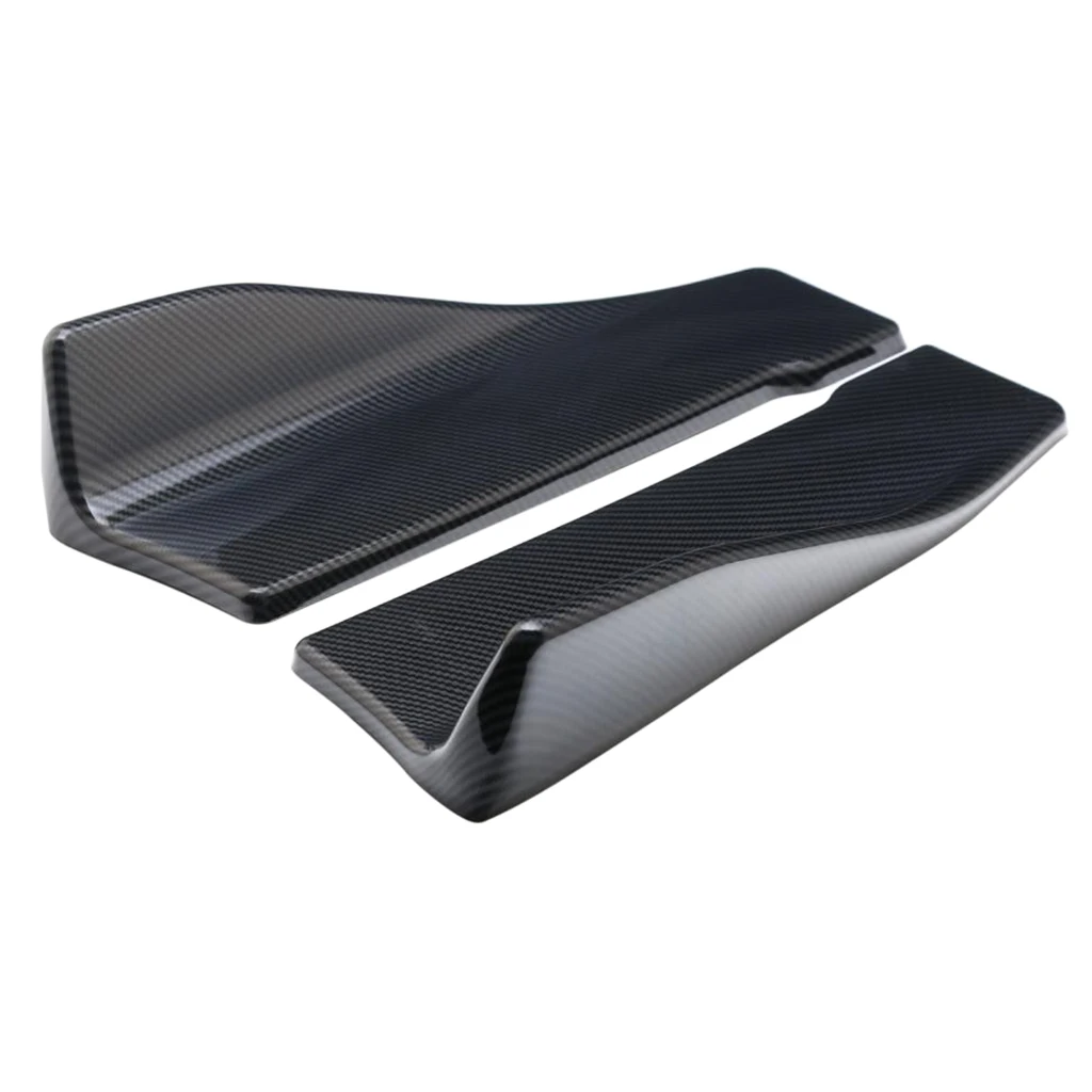 Pair of Universal Side Skirts 35CM Rear Exteriors Bottom Line Extensions Splitter Lip Car Diffusers Carbon Fiber | Автомобили и