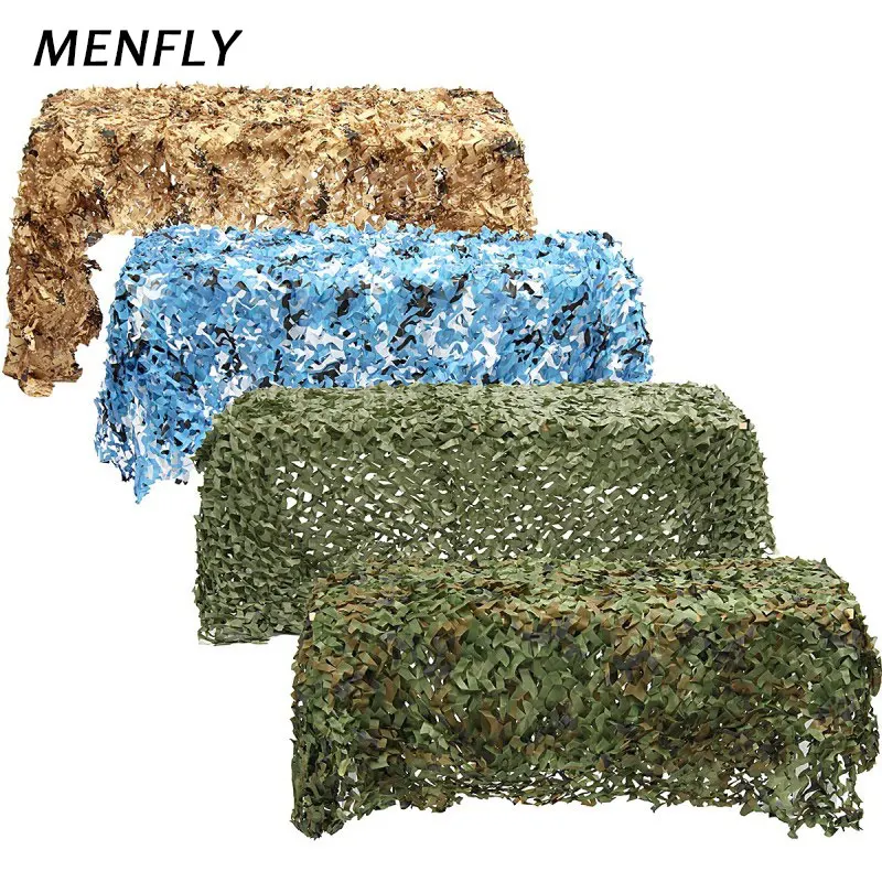MENFLY Oxford Cloth Camouflage Net 1.5x6m Camping Shade Network Military Training Activities Decoration Planting Field Fence