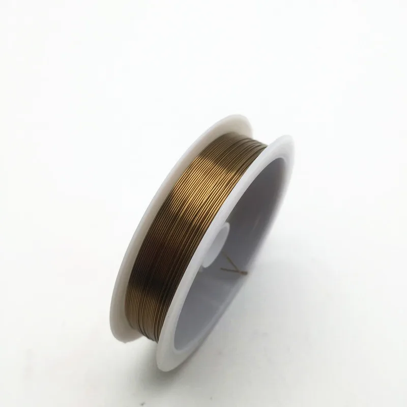 Antique bronze color Четырехслойный разноцветный комбинезон серебро Медный провод для браслет Цепочки и ожерелья самодельные Украшения, Аксессуары 0,2/0,25/0,3/0,5/0,6/1,0 мм ремесло Бисер провода HK018 - Цвет: Antique bronze color