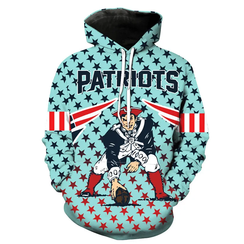 Свитер с разноцветным принтом Dallas Cowboys Green Bay Packer patriot Rugby|Мужские толстовки и
