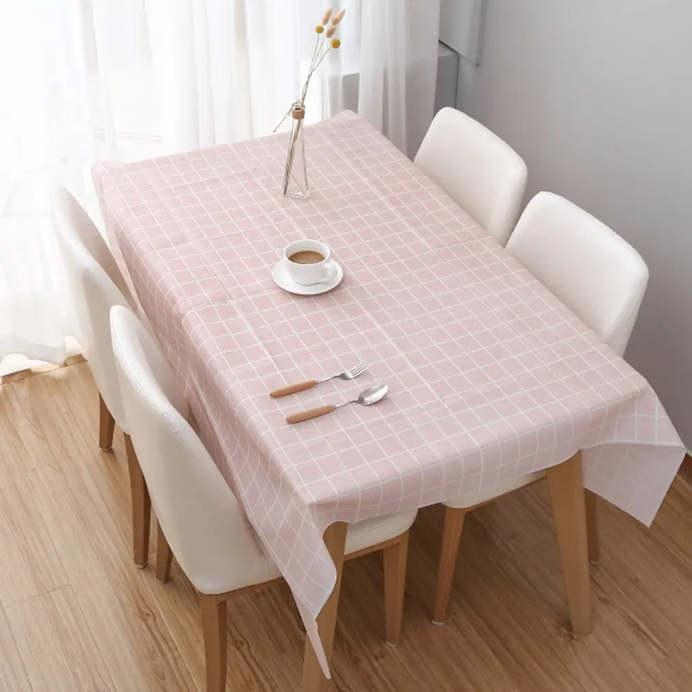 Клетчатая скатерть ПВХ покрытие коврик для стола водонепроницаемая