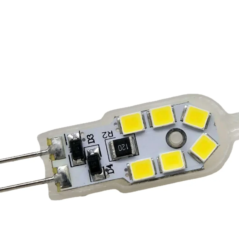 

Bright LED G4 bulb 2W positive white warm white 12 bead SMD g4dc12v milk white small bubble corn lamp
