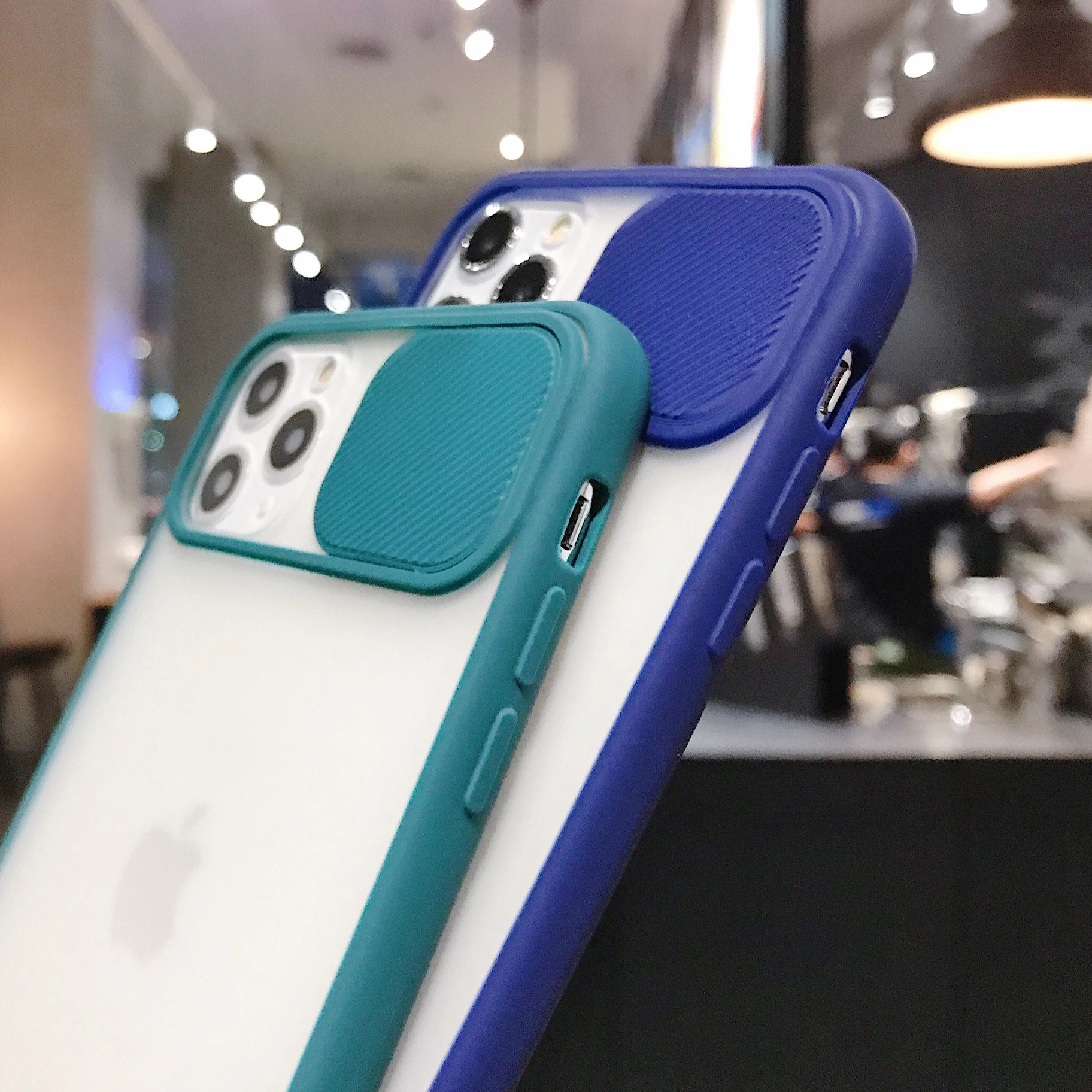 

For iPhone 12 Mini 11 Pro Max Case Push Camera Protection Matte Clear Case For iPhone XR X XS Max 6s 7 8 Plus Shockproof Cover