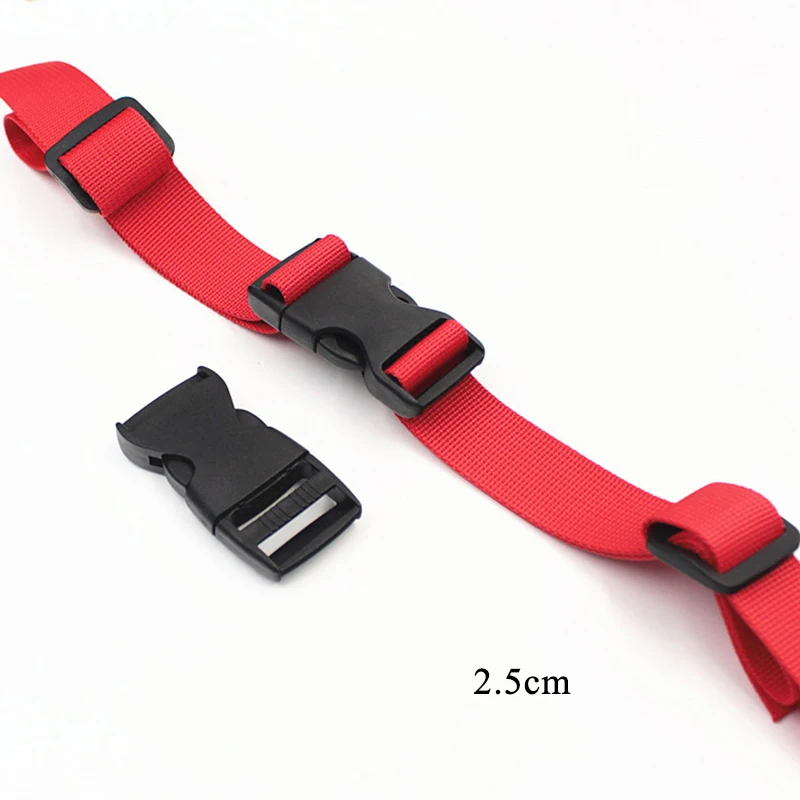 red 2.5cm 1 шт. уличный Кемпинг тактический рюкзак нагрудный ремень лямки Регулируемый двойной релиз пряжки детали для сумок аксессуары - Цвет: red 2.5cm