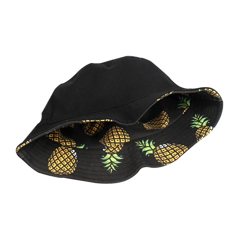 Панама с белым ананасом Женская шляпа от солнца принтом для активного отдыха