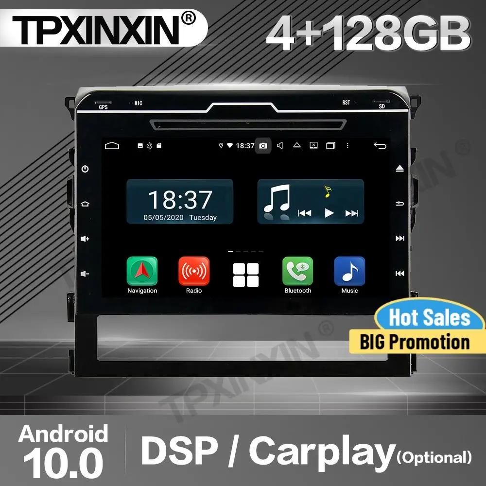 

Автомагнитола Carplay, 128 ГГц, 2 Din, стереоприемник, Android, для Toyota Land Cruiser 2016, GPS-навигатор, плеер, аудиомагнитофон, головное устройство