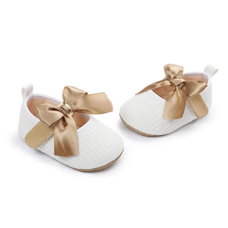 

Spring And Autumn Fashion New Baby Girl Cute Knitted Butterfly Princess Shoes Cotton Soft Bottom Non-Slip First Walker