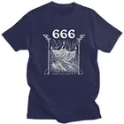 Футболка Бафомет для ритуалов танцев, 666 хлопок, облегающая футболка с короткими рукавами, 100%, с надписью Hail Satan