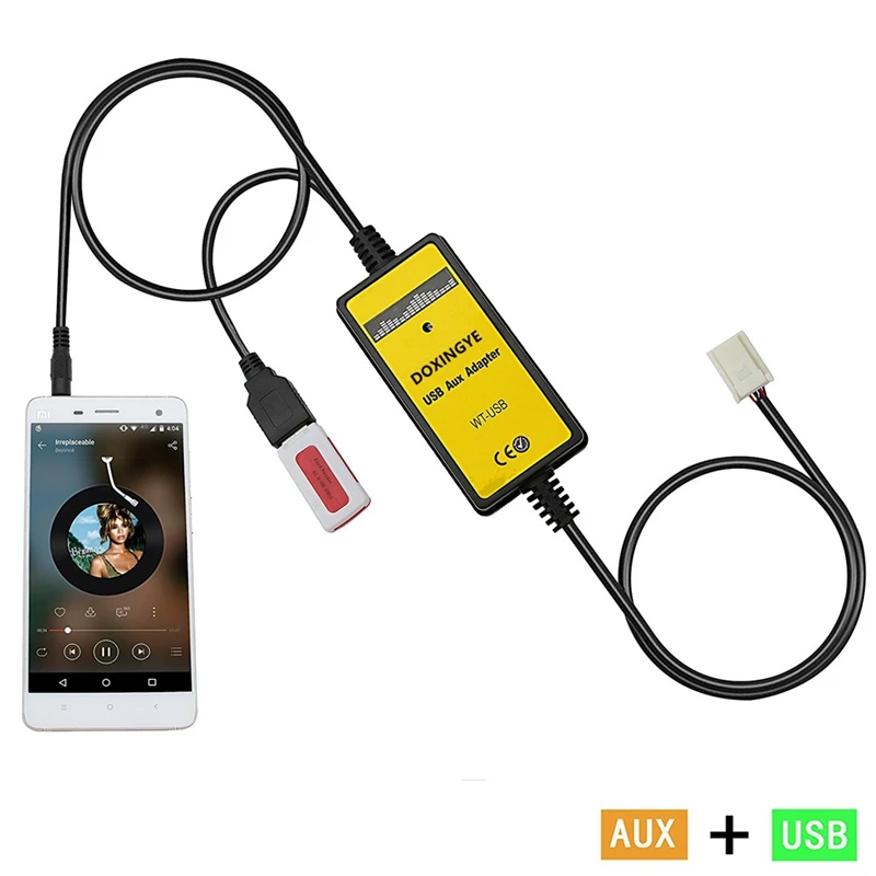 6 + 6PIN Car Radio Digital USB MP3 Interface CD Changer Adapter with 3.5mm AUX In Input for TOYOTA LEXUS Corolla Series | Автомобили и