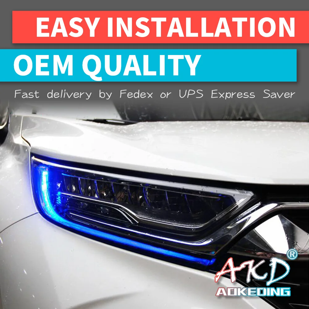 

2 PCS CG Car Styling Head Lamp For Toyota RAV4 RAV 4 2017-2019 Headlights LED DRL Signal Dual Projector Auto Replacement
