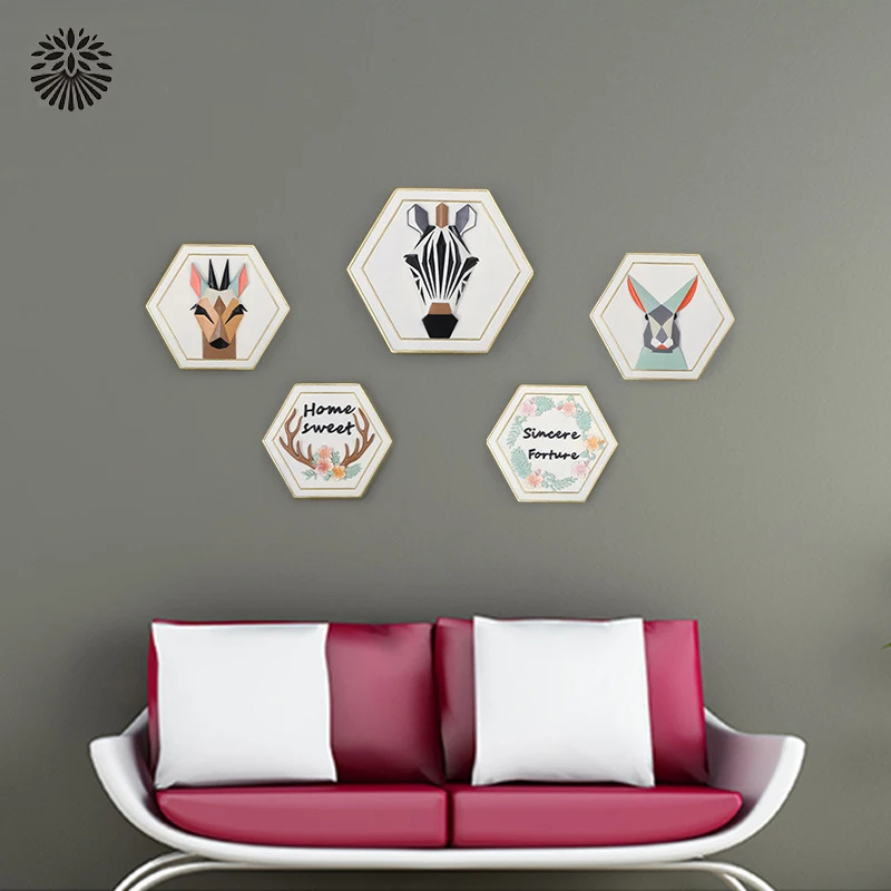 

Нордический минималистичный фон для украшения стен трехмерная роспись Настенная роспись креативная Гостиная Офис настенная подвеска