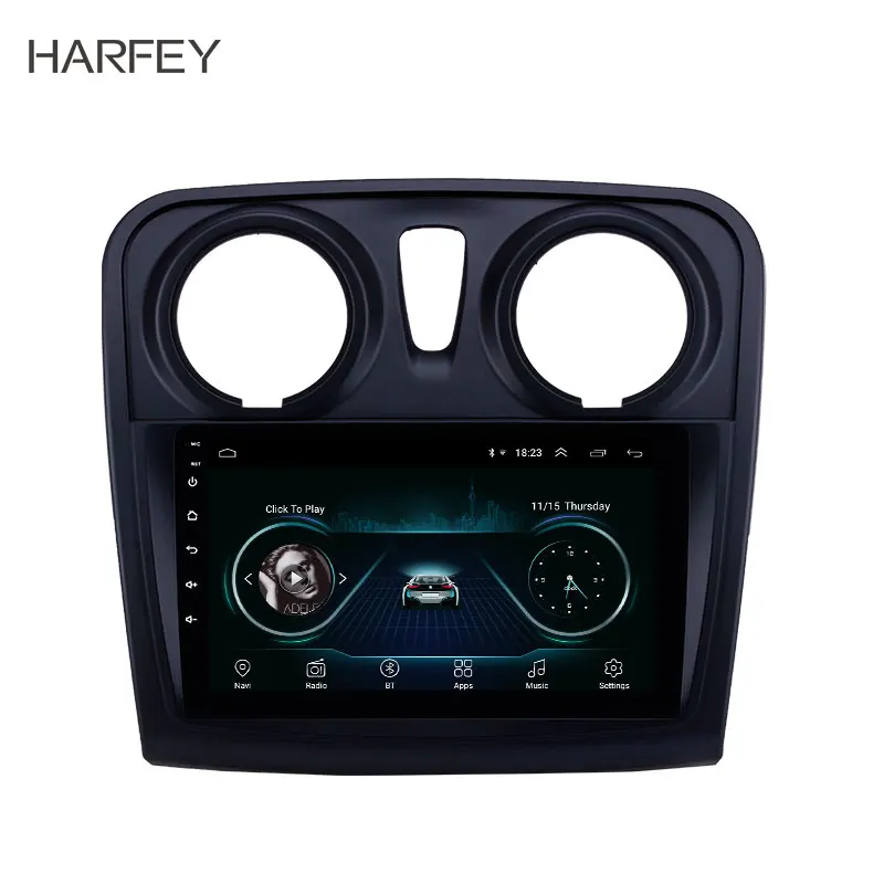 Автомобильный мультимедийный плеер Harfey GPS 9 дюймов HD Android 8 1 Navi Автомагнитола для