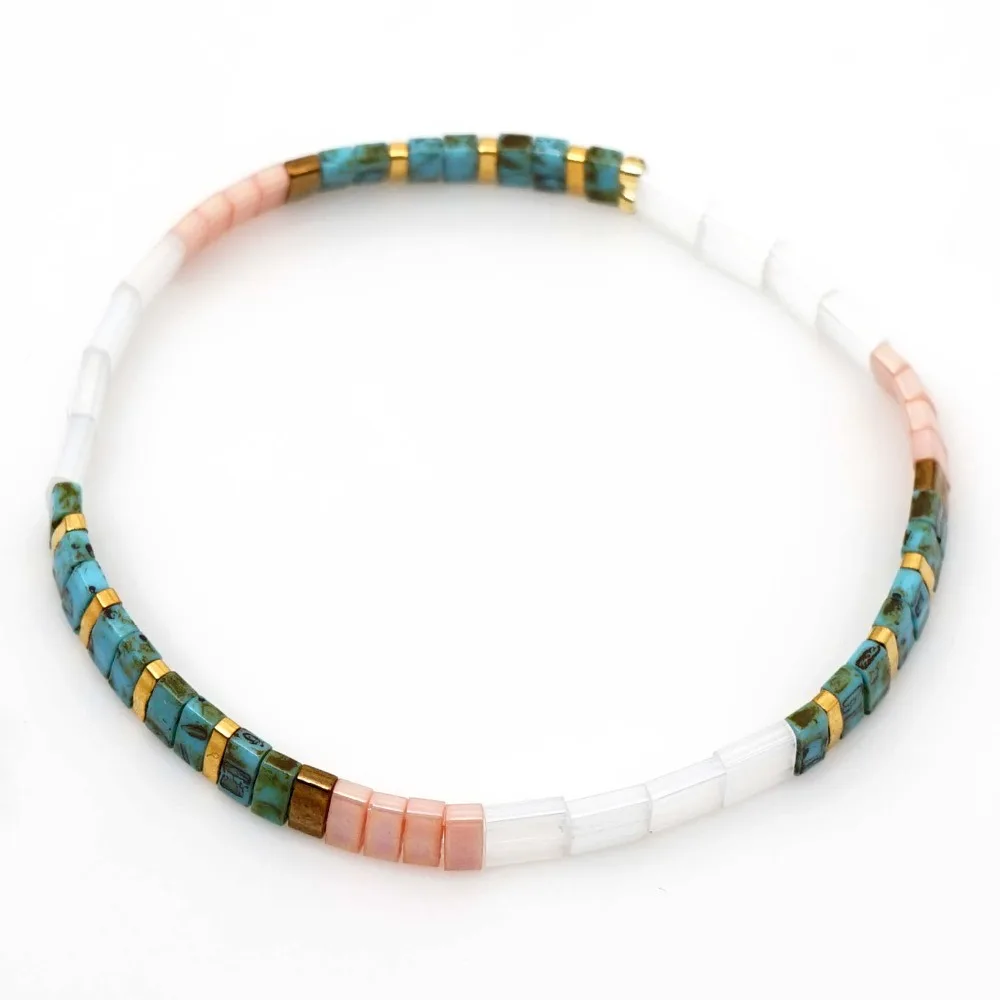 Go2boho MIYUKI браслет Радуга Тила бусины браслеты Pulseira Mujer женские ювелирные изделия Красочные богемные летние пляжные ручной работы