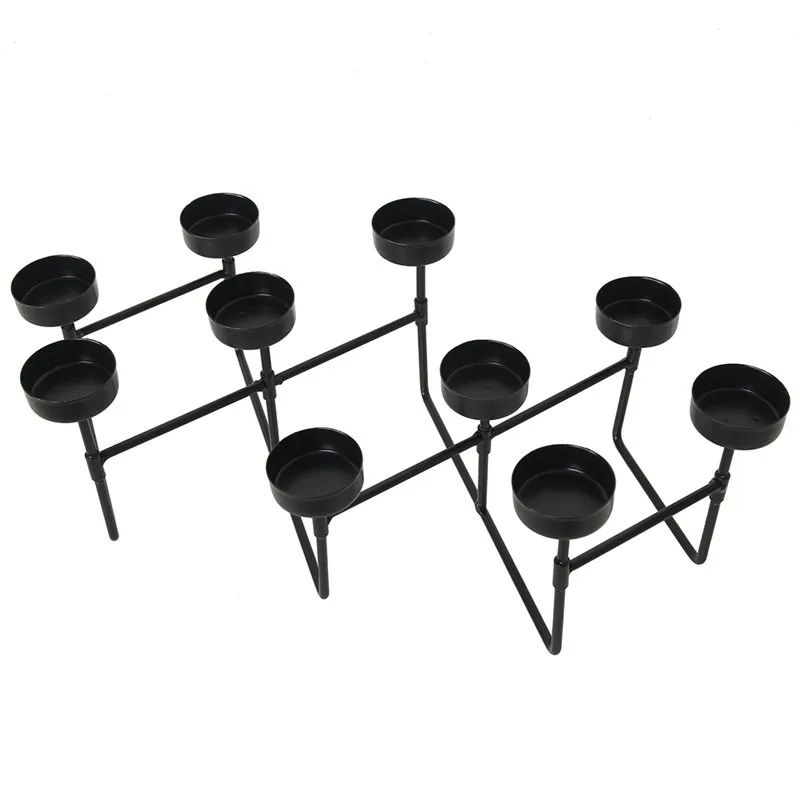 

Nordic Iron Candle Holder Metal Black Romantic Candlelight Dinner Christmas Wedding Birthday Gift Porta Velas Home Decor BE50CD
