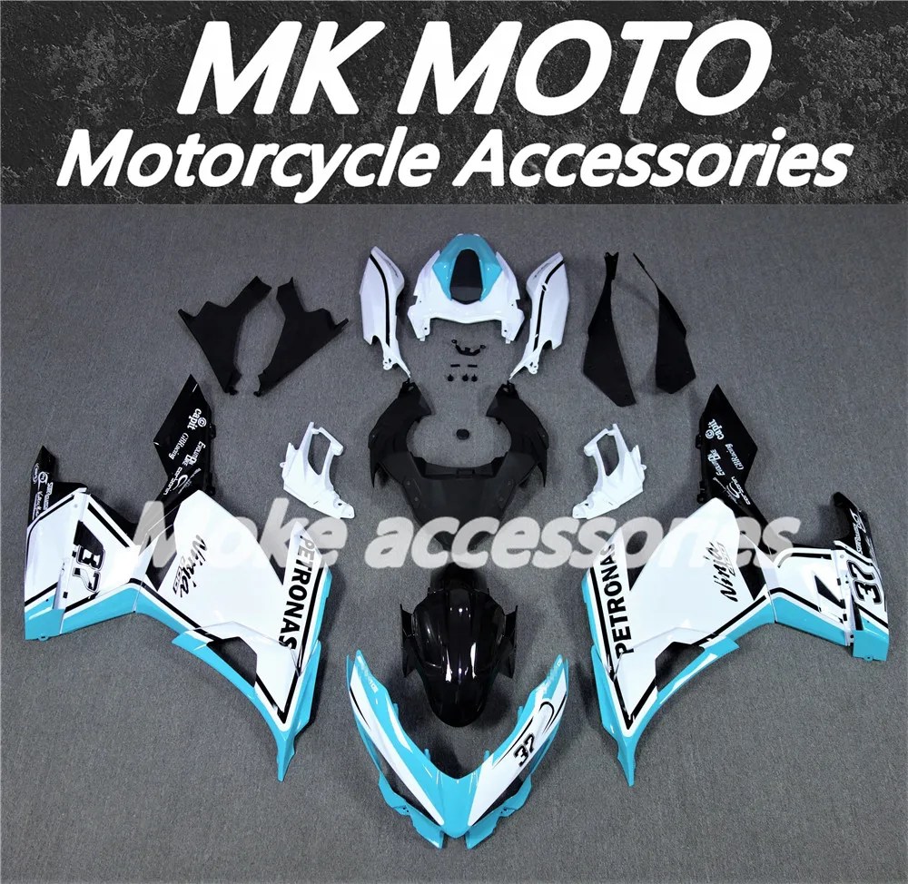

Motorcycle Fairings Kit Fit For Ninja 400 2018 2019 2020 2021 2022 Bodywork Set High Quality ABS Injection Blue White Petronas