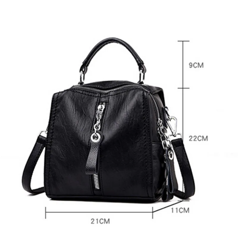 

PU Leather Backpack Handbags Women Bags Women Multifunction Shoulder Bookbags School Bags for Teenage Girls Girl Rucksack