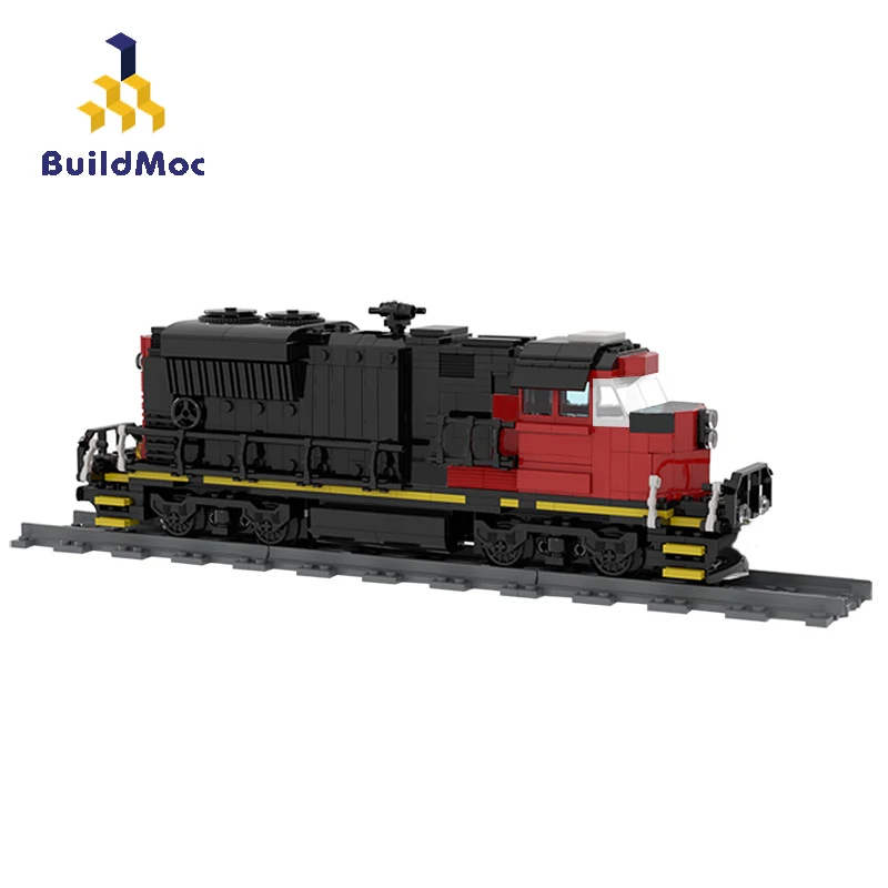 

BuildMoc City Train Station High Speed Subway Building Blocks MOC City Street Model Bricks Toys For Children