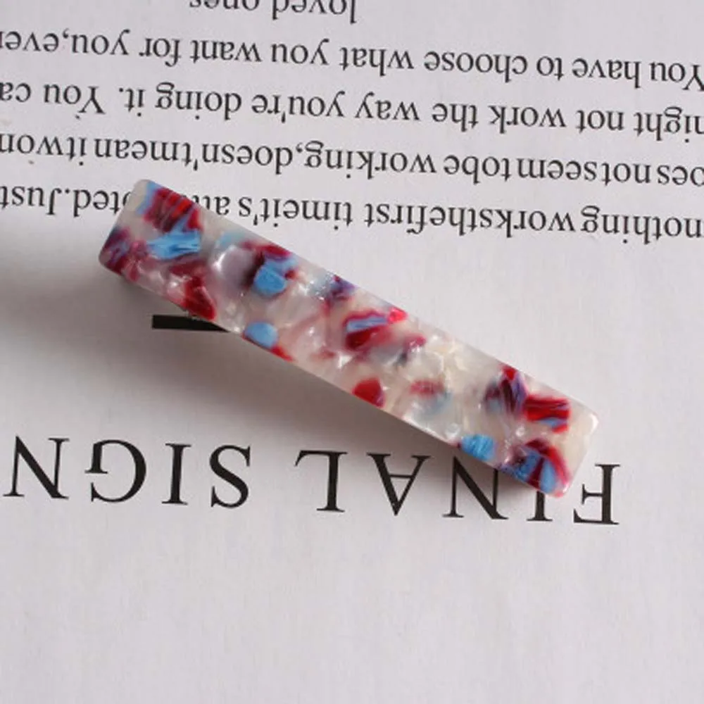 1 Модная заколка для волос из полимера и ацетата, Женские аксессуары для волос, заколка для волос, заколки для волос для девочек, милая заколка для волос на каждый день для женщин и девочек - Цвет: 1